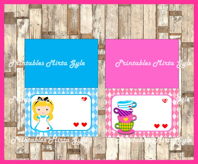 Alice in Wonderland Food labels printable Alice in Wonderland Etsy