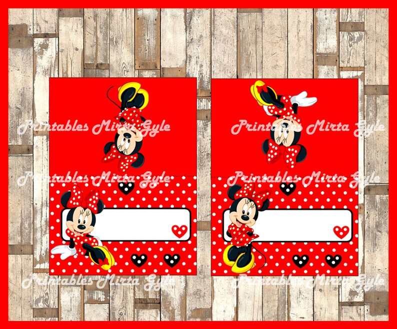 minnie mouse food labels printable minnie mouse party food