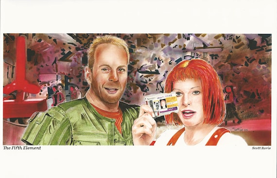 The Fifth Element 11X17 Movie Poster Bruce Willis Jovovich