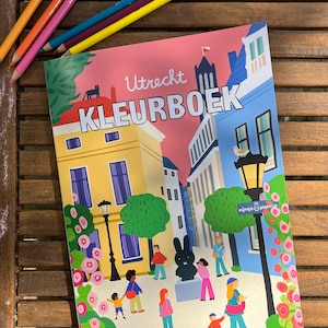 Kleurboek! A colorbook about the city Utrecht as drawn by Ellen de Bruijn 9,95