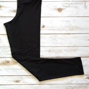 Brushed Poly Leggings, Black Solid Leggings, Black Leggings, Solid Leggings, Solid Black Leggings
