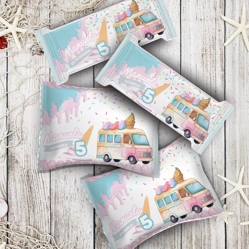 Oreo Wrapper Design Mini Oreo Ice Cream Truck Birthday Party Wrapper, Personalized Mini ...