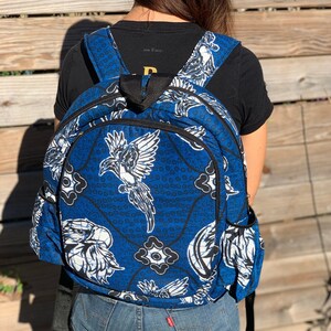 Blue Eagles Birds African Print Mochila de Malawi