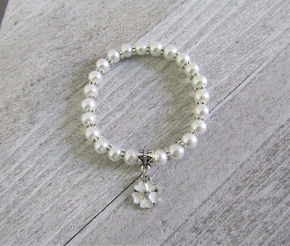 flower girl bracelet etsy