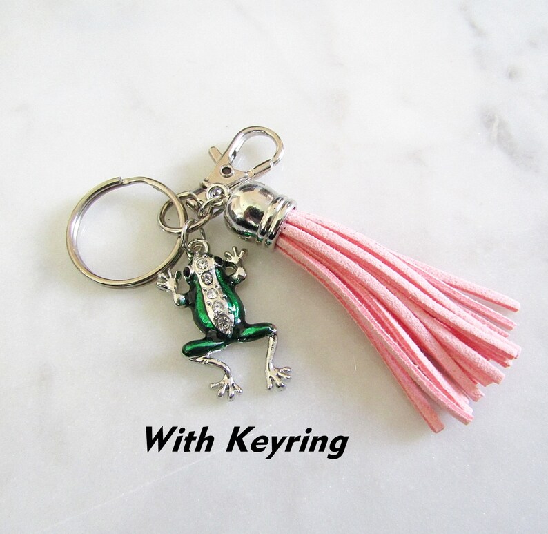 Pink Green Frog Tassel Keychain FROG Key Chain Key Rings Etsy