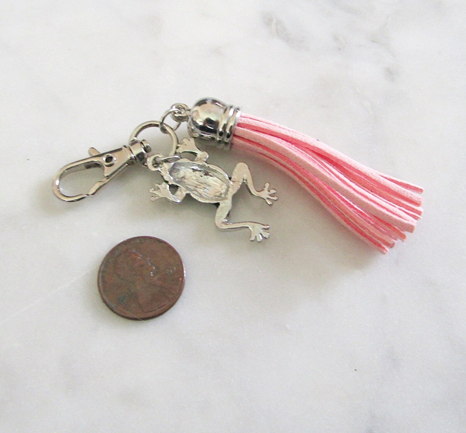 Pink Green Frog Tassel Keychain FROG Key Chain Key Rings Etsy