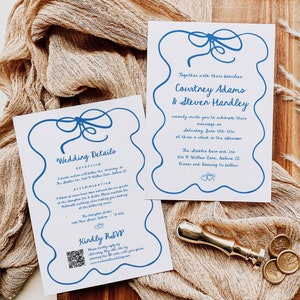 Handwritten Wedding Invitation, Double-Sided, Illustrated Wedding Invitation, Funky Colors, Fun Wedding, TEMPLETT, WLP-MAR 7764