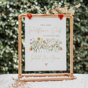 Wildflower seeds Sign, Floral Favor Sign, Seeds Favor Sign Template, 8x10 Editable Sign, Floral, TEMPLETT, WLP-FWI 5710
