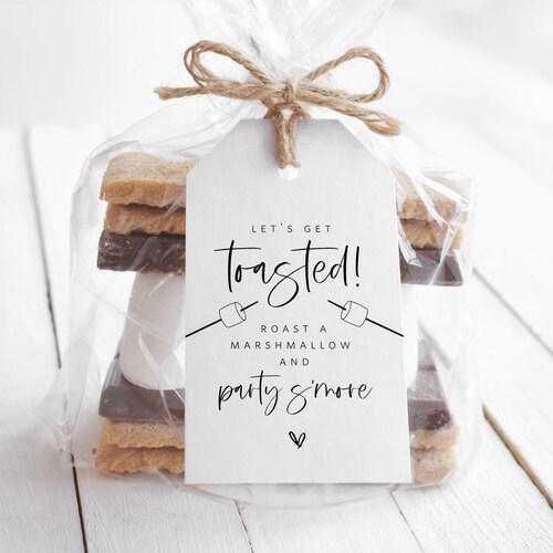 Smore Love Tag Printable Wedding Favor Tags Template - Etsy