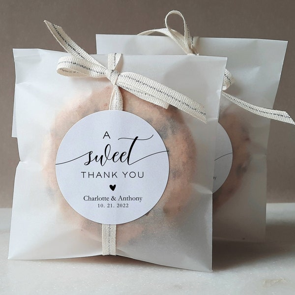 A Sweet Thank You Tag, Editable Thank You Label, Favor Tag Template, Wedding Favor Tags, Instand Download, Edit with TEMPLETT, WLP-SOU 4491