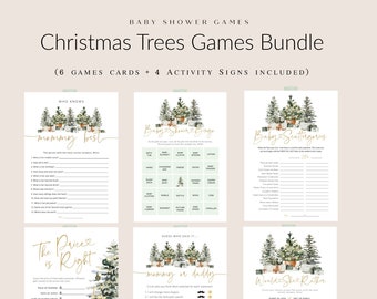 Baby Shower Game Bundle, Christmas Baby Shower Games, Games Bundle, Customize Baby Shower Games, Holidays, TEMPLETT, WLP-GTR 6064