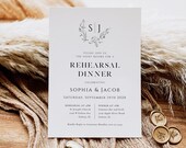 Wedding Rehearsal Invitation, Minimalist Wedding Rehearsal Template, Rehearsal Dinner Invitation, The Night Before, TEMPLETT, WLP-LAU 6787