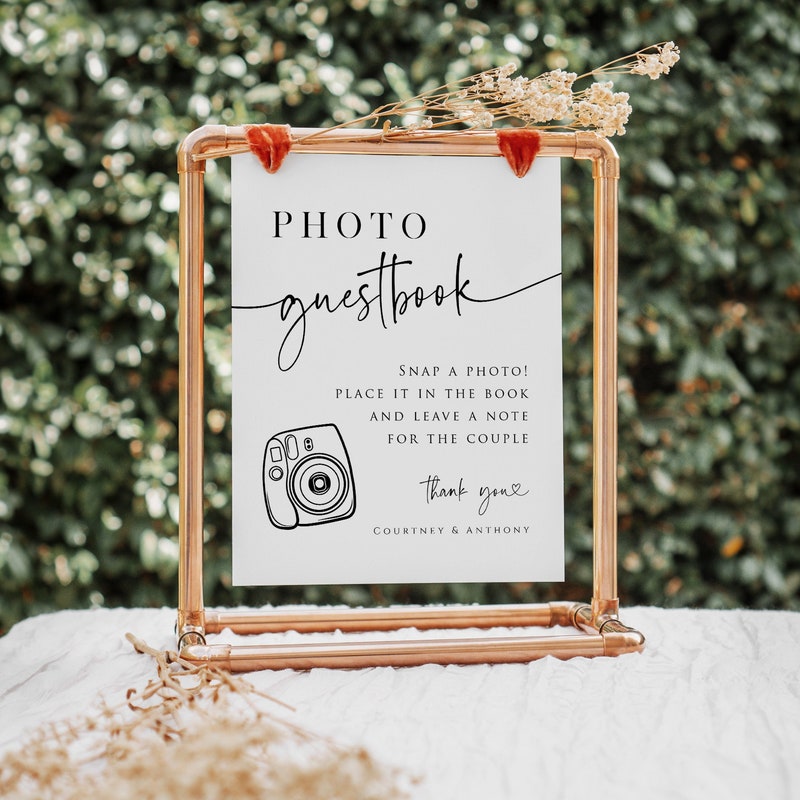 Photobook Sign in Template - Etsy