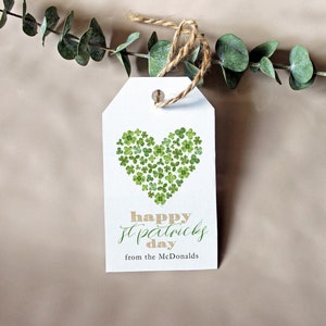 St Patricks Day Hearts Tag, Green Clover Hearts Tag, Printable St Patricks Day Tag, Happy St Patricks Day tag, TEMPLETT, WLP-ETA 4040