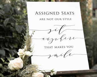 no assigned seating wedding sign Assigned Seating Poster , Wedding Seating Poster, Choose a Seat Sign, Ceremony Seating Sign, Instant Download, WLP-SCR 1932
