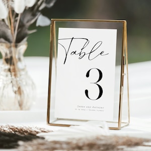 Minimalist Wedding Table Numbers, Modern Table Numbers, Templett Table Numbers, Reception Table Numbers, 5x7, 4x6, 3x5, WLP-SAL 5492