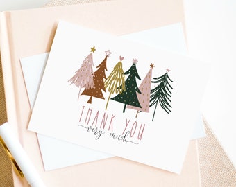 Christmas Thank You Card Template, Thank You Card Printable, Thank you Card, Holiday Thank You, Edit with TEMPLETT, WLP-PCH 3870