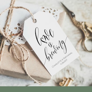 Love is Brewing Favor Tag, Wedding Favor Tag,Coffee Favor Tags, Instant Download, Edit with TEMPLETT, Tea Favor Tags, WLP-SOU 596