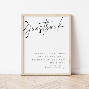 Please Sign our Guestbook template, Minimalist Guestbook, Printable Guestbook sign, Modern Wedding Guestbook, 8x10, TEMPLETT, WLP-SAL 4749