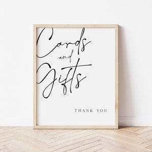Calligraphy Cards and Gifts Sign, Editable Wedding Signage, Wedding Cards and Gifts Table Sign, TEMPLETT, Instant Download, WLP-SAL 4745