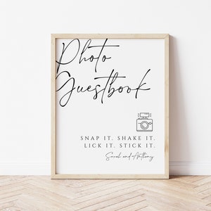 Photo Guest Book Sign, Wedding Photo Guestbook Sign, Photo Guestbook Printable, Personalized Wedding Guestbook Sign, TEMPLETT, WLP-SAL 5505