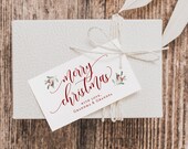 Merry Christmas Tag, Christmas Gift Tag, Holiday Gift Tag Template, Edit with TEMPLETT, Personalized Christmas Tags, WLP-CHT 5908