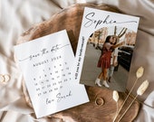 Photo Bridesmaid Propsal Card, Will you Be my Bridesmaid Card, Bridesmaid Calendar Card, Add Own Photos, Edit with TEMPLETT, WLP-LIN 7013