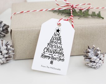 christmas tag template personalized christmas favor tag etsy