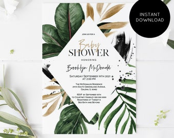 Tropical Baby Shower Etsy Tropical Baby Shower Etsy