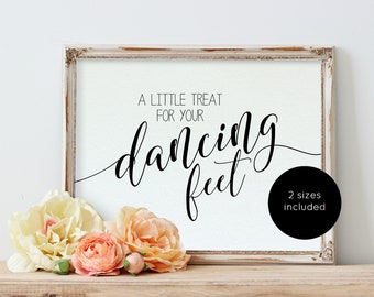 Dancing Feet Sign, Wedding Dancing Feet Sign Template, Wedding Sign Printable, 5x7, 8x10, Instant Download, WLP-SOU 812