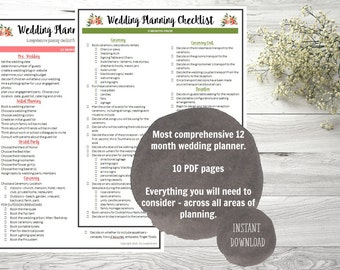 wedding checklist etsy