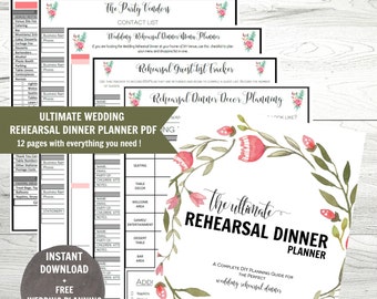 ultimate 12 month wedding planning checklist pdf digital etsy 12 month wedding checklist