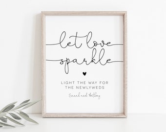 W265 Sparkler Send Off Sign Sparkler Sign Printable Mint Gold Sparkler Send Off Wedding Sign