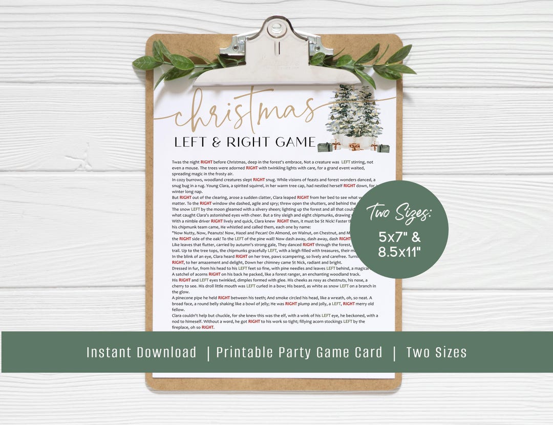 Left Right Christmas Game, Christmas Pass the Present, Christmas Party ...