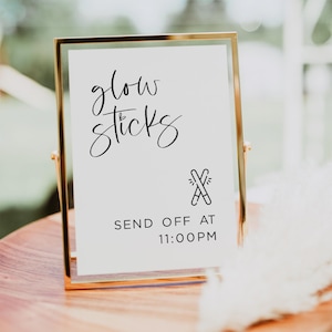 Minimalist Let Love Glow Sign, Wedding Glow Sign, Glow Sticks Sign, Edit with TEMPLETT, WLP-SIL 7707