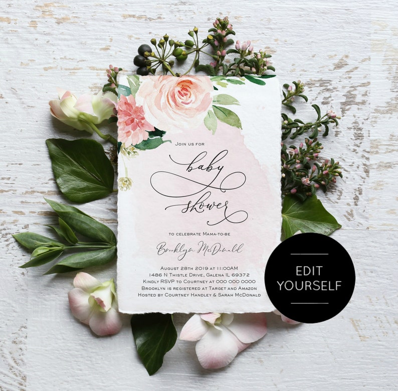Crimson Floral Youngster Shower Invitation, Printable Little one Shower Template, Instantaneous Down load, Edit Oneself, WLP-PIN 951 graphic relating to Etsy Baby Shower Invitations Printable called Red Floral Little one Shower Invitation, Printable Boy or girl Shower Template, Fast Obtain, Edit You, WLP-PIN 951