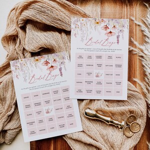 High Tea Bridal Bingo,  Bridal Shower Bingo Game, Printable Bingo Cards, Editable Bingo Card, Edit with TEMPLETT, WLP-PTE 7386