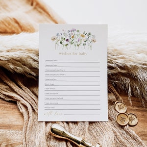 Wishes for Baby Card, Baby Shower Printable, Prayers for Baby Card, Editable Well wishes card, Edit with TEMPLETT, WLP-PRW 5324