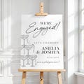 We're Engaged Welcome Sign, Engagement Party Welcome Poster, Champagne Engagement Party Sign, Edit with TEMPLETT, WLP-SAL 8486