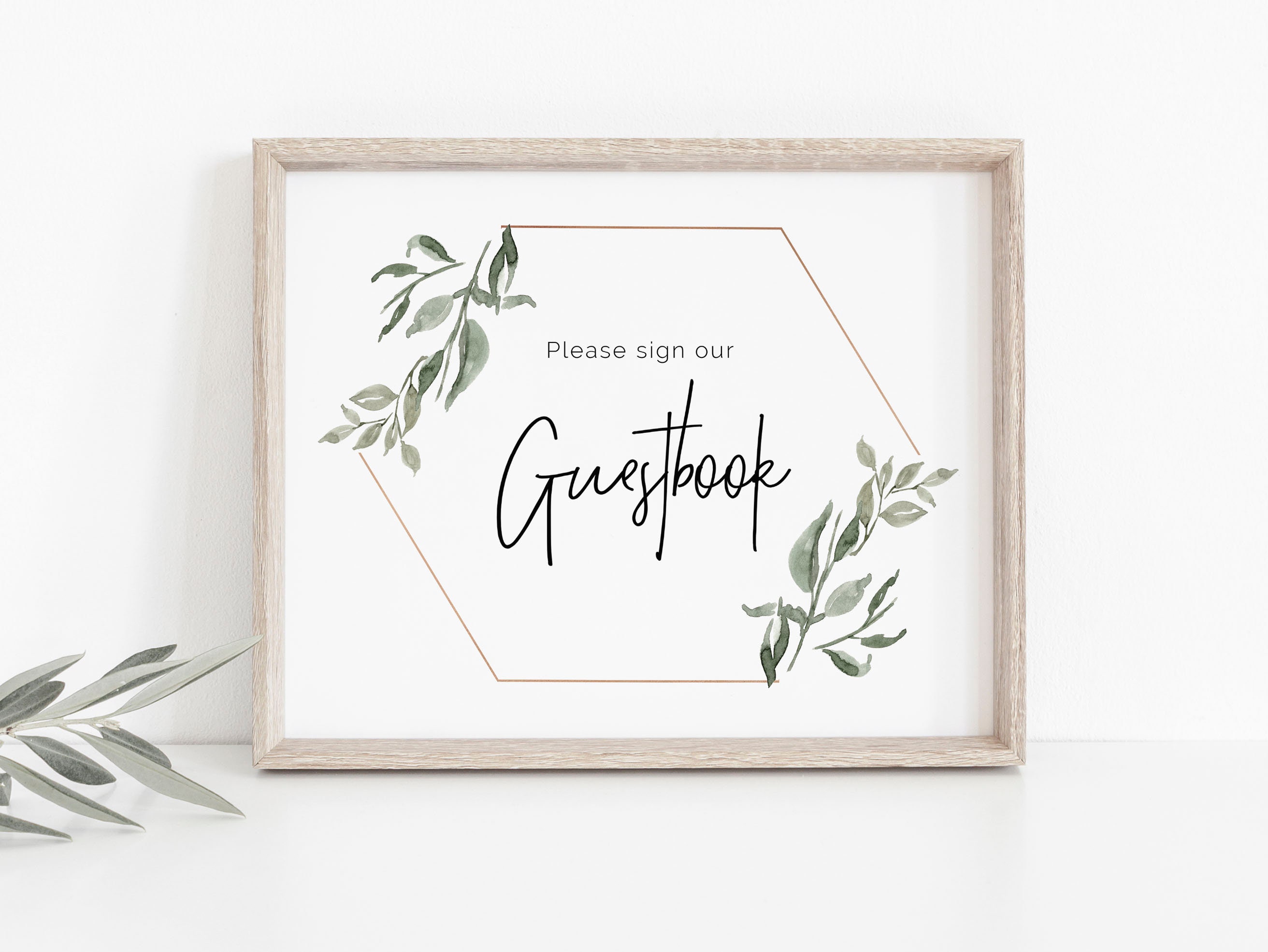 Please Sign our Guestbook Guestbook Sign Template Printable | Etsy