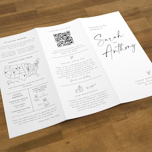 Tri Fold Fold Program.pdf Trifold Wedding Program, Tri-fold Wedding Ceremony Program, Folded ...