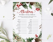 Christmas Word Unscramble Game, Holiday Party Game, Christmas Word GAme, Christmas Word Jumble Game, Edit with TEMPLETT, WLP-RCW 4499