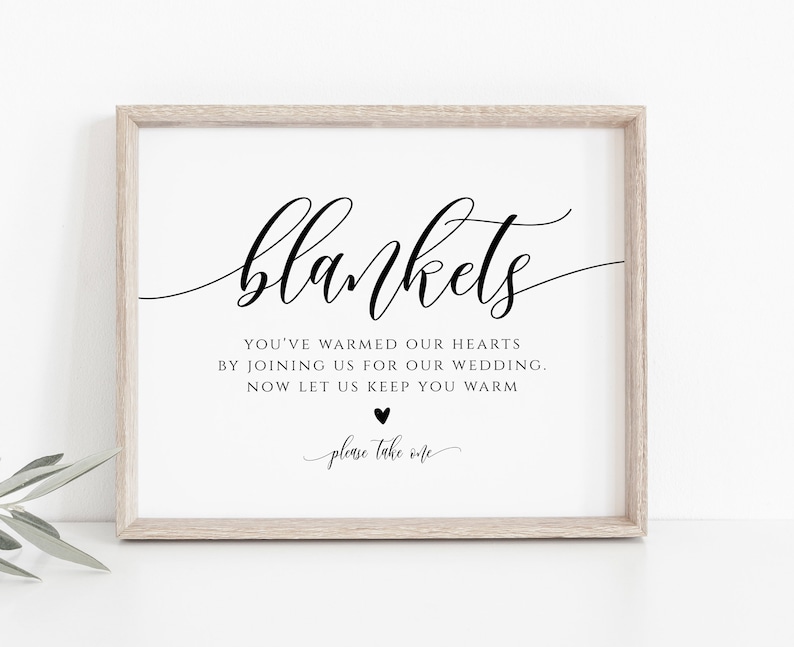Wedding Blanket Sign Wedding Blanket Favors Blankets Etsy