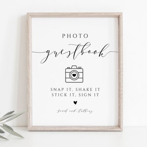 Photo Guest Book Sign, Wedding Photo Guestbook Sign, Photo Guestbook Printable, Personalized Wedding Guestbook Sign, TEMPLETT, WLP-SCR 4307