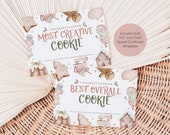 Christmas Cookie Awards Certificate Templates, Printable Cookie Swap Awards, Editable Cookie Award Signs, Edit with TEMPLETT, WLP-BCO 6851