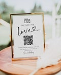 Capture the Love Wedding QR Code Sign, Wedding Sign, Wedding Photo Sign, Instant Download, Edit with Templett, WLP-PAL 5969