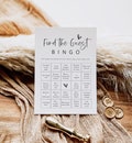 Find the Guest Bingo, Minimalist Shower Game Card, Get to Know You Game, Edit with TEMPLETT, WLP-SIL 5424