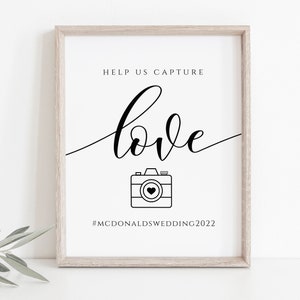 Help us Capture the Love Sign, Wedding Instagram Sign, Hashtag Sign, Wedding Hashtag Sign, TEMPLETT, WLP-SOU 3627