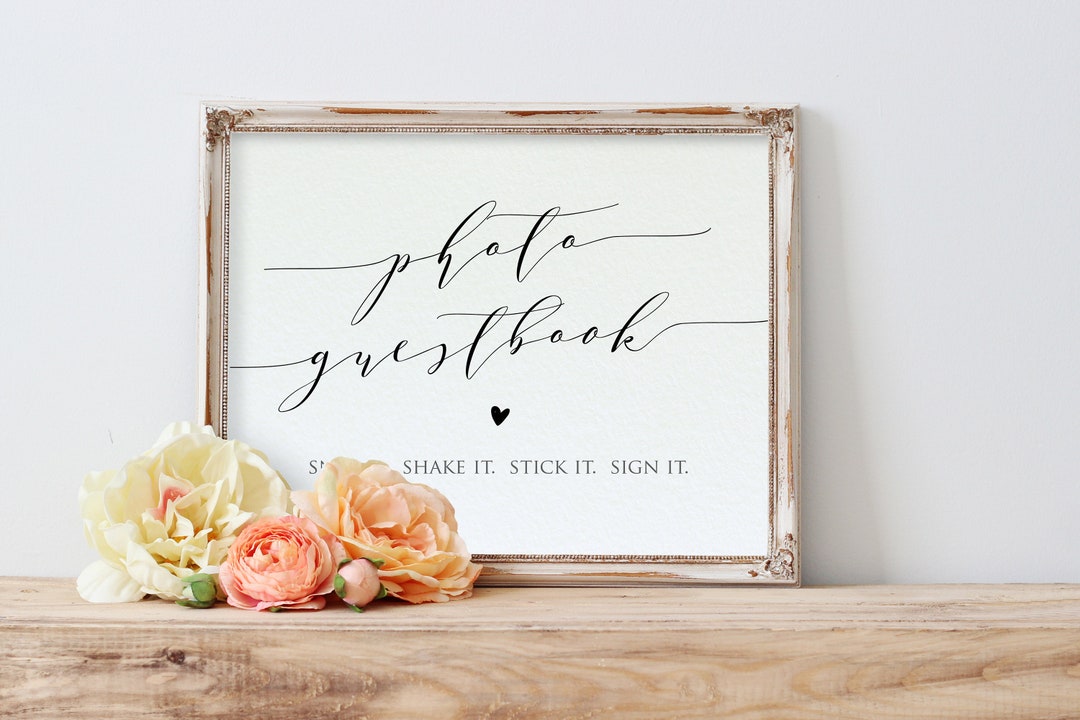 Photo Guestbook Wedding Sign Wedding Guestbook Sign Template - Etsy