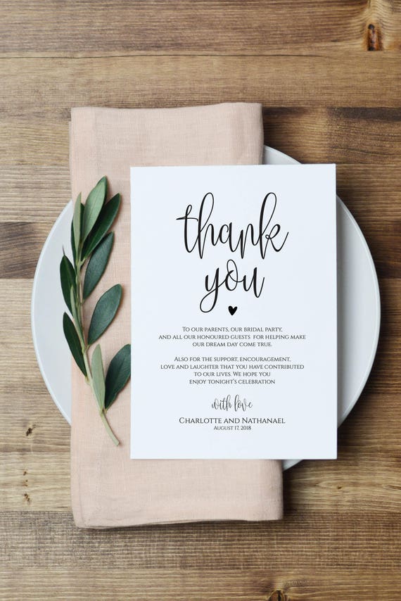 Wedding Thank You Cards Template Wedding Thank You Cards Template
